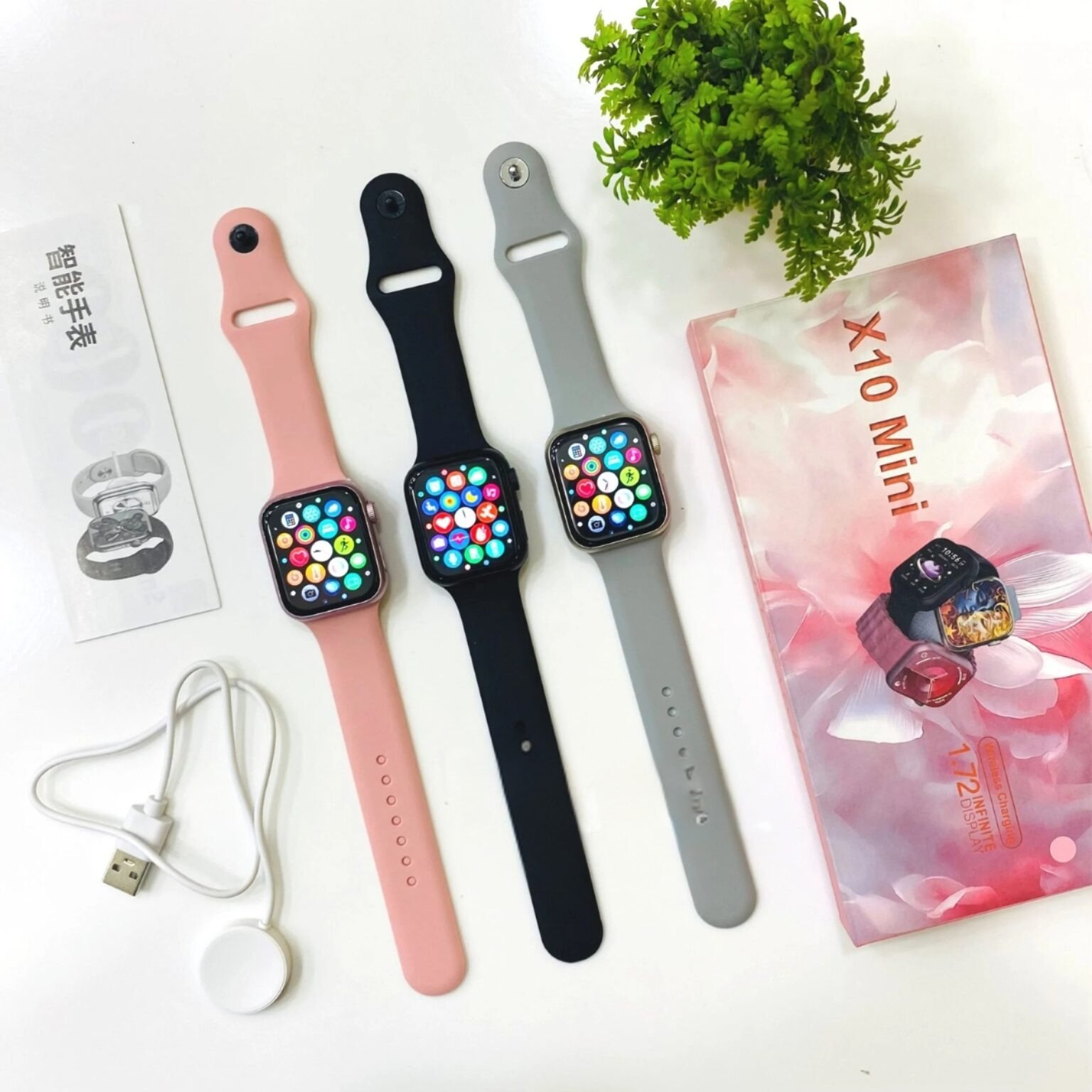 X10 Mini Smart Watch Bluetooth Calling, Heart Rate Monitoring Smartwatch for Ladies and Babies - Image 2